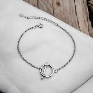NEW sterling silver chain link bracelet jewelry gift B21